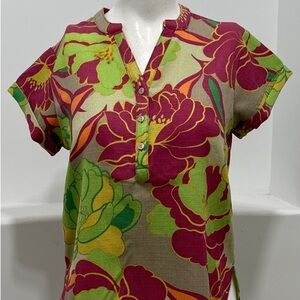 NWT Floral Women's Blouse - Large Multicolor